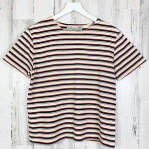 Vintage 90s Y2K Basic Striped Boxy Fit T-Shirt